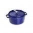 Round cast iron cocotte 11" / 28 cm - intense blue - Fundamentals - Staub