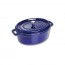 Oval cast iron cocotte 12.2" / 31 cm - intense blue - Fundamentals - Staub