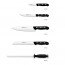 Set of one block, 4 knives for kitchen and one sharpening steel Arcos
