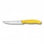 steak and pizza knife 5" blade yellow synthetic - swissclassic - victorinox 