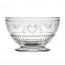 Transparent glass round bowl on stand baroque patterns 20 oz / 60 cl - Set of 6 - Versailles - La Rochère