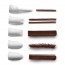 Tips for silicone decorating bottle 14cl / 5oz - brown  - Lacor