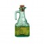 Green tinted transparent glass oil / vinegar bottle 8 oz / 25 cL 3 x 2.4 x 6" / 8 x 6 x 16 cm - Country Home - Bormioli Rocco