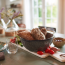 Round ceramic salad bowl 9,1" / 23,5cm grey - Matera