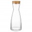 Transparent glass carafe with cork cap 34 oz / 1 L - Ypsilon - Bormioli Rocco