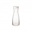 Transparent glass carafe 32 oz / 1L with plastic white lid - Ypsilon Brio - Bormioli Rocco