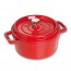 Round cast iron cocotte 11" / 28 cm - cherry red - Vitamins - Staub