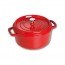 Round cast iron cocotte 20 cm - cherry red - Vitamins - Staub