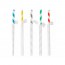 Flexible stripes wrapped coloured straw in  0.6 x 23cm / 9" - Sold by 250 - Decorated straws - AZ boutique