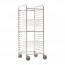 Stainless steel transport gastronorm rack trolley GN 2/1 18 rails 73 x 62 x 171cm / 28.7 x 24.4 x 60.2" - Paderno