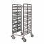 Stainless steel rack gastronorm trolley 28 rails GN 2/1 60 x 70 x 153.5cm / 23.6 x 27.5 x 60.2" - Paderno