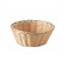 Round polypropylene bread basket 8" / 20cm - wicker aspect