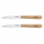 Set of 2 paring knives N°112 with natural beech wood handle - Les Essentiels du cuisinier - Opinel