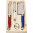 3-pieces stainless steel Paris mix cheese set in wooden cutlery tray - Laguiole - Jean Dubost