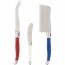 3-pieces cheese set Paris mix in stainless steel - Wooden cutlery tray - Laguiole - Jean Dubost