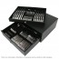Wooden black cutlery box 72/75 pieces