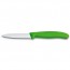 paring knife with 3 inch serrated blade and green synthetic handle - swissclassic - victorinox