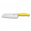 Santoku knife with 17cm / 6.7" fluted edge blade and yellow handle - swissclassic - victorinox