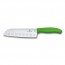 Santoku knife with 17cm / 6.7" fluted edge blade and green handle - swissclassic - victorinox