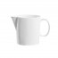 White porcelain creamer 13.4oz / 22cl with straight lines pattern in relief - Ginseng - Chef & Sommelier