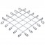 Plate mat square in stainless steel 22cm x 22cm x 2cm - Wire - Cosy & Trendy