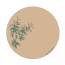 Brown cardboard coaster Ø 3.5" / 9cm 210g/m² green leaves patterns - Set of 6000 - Feel Green - AZ Boutique