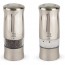 Duo electric salt and pepper mills 5,5" / 14cm brushed metal ABS - Zeli - Peugeot