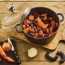 Round casserole dish 12,6" / 32cm "stone style" cast aluminium - glass lid - Premium 