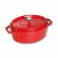 Oval cast iron cocotte 11.4" / 29 cm - cherry red - Vitamins - Staub