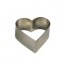 stainless steel cookie cutter heart 2.4 x 2.3" / 6.5 x 6 cm - stainless steel shape and nonnette - gobel
