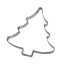 stainless steel cookie cutter christmas tree 6.3 x 6" / 16 x 15.8 cm - stainless steel shape and nonnette - gobel