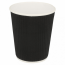Black double wall wavy cardboard cup 12 oz / 360 ml for hot drinks - Set of 25 - Disposable gobelets - AZ Boutique