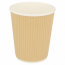 Brown double wall wavy cardboard cup 81 oz / 240 ml for hot drinks - Set of 25 - Disposable gobelets - AZ Boutique