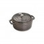 Round cast iron cocotte 9.4" / 24 cm - graphite grey - Fundamentals - Staub