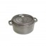 Round cast iron cocotte 10.2" / 26 cm - graphite grey - Fundamentals - Staub