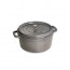 Round cast iron cocotte 11.8" / 30 cm - graphite grey - Fundamentals - Staub