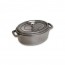 Oval cast iron cocotte 11.4" / 29 cm - graphite grey - Fundamentals - Staub