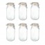 Set of 6 glass canning jars 68oz / 2L with 85mm airtight gaskets - super - le parfait