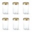 Set of 6 glass terrine jars 35oz / 1000g with 100mm screw lid - Familia Wiss - le parfait