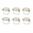 Set of 6 glass terrine jars 4oz / 125g with 70mm airtight gaskets - super - le parfait