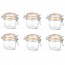 Set of 6 glass terrine jars 7oz / 200g with 70mm airtight gaskets - super - le parfait
