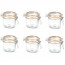 Set of 6 glass terrine jars 12oz / 350g with 85mm airtight gaskets - super - le parfait