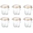 Set of 6 glass terrine jars 26oz / 750g with 100mm airtight gaskets - super - le parfait