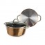 Copper cooking pot 20cm x 8.3cm / 7.8" x 3"  - Natura - Ibili