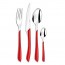 Red 18 pieces cutlery set - 2mm thick 18/0 stainless steel - Eclat rouge - Amefa