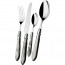 24 pieces cutlery set 18/10 stainless steel - chrome ring - grey pearl effect handle - Aladdin - Bugatti