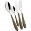 24 pieces cutlery set 18/10 stainless steel - tobacco ABS handle - Gioia - Bugatti