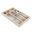24 pieces ivory handle stainless steel cutlery set in wooden tray - Laguiole - Jean Dubost