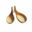 Disposable mini spoons in natural color 10.5x5x5 cm / 4 x 2 x 2" - Set of 100 