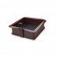 Silicone detachable square mold dish 25 x 25 x 7.5cm / 9.8 x 9.8 x 2.7" with glass plate - Lacor